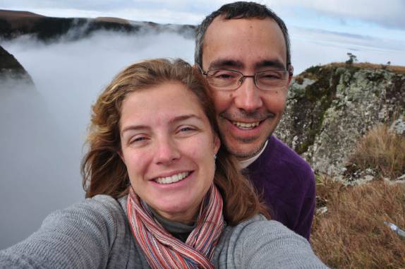 Autofoto na beirada do canyon Monte Negro, em São José dos Ausentes - RS